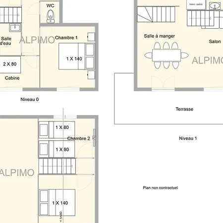 Demi-chalet 4 Pieces, 8 Pers. Aux Saisies - Fr-1-594-304